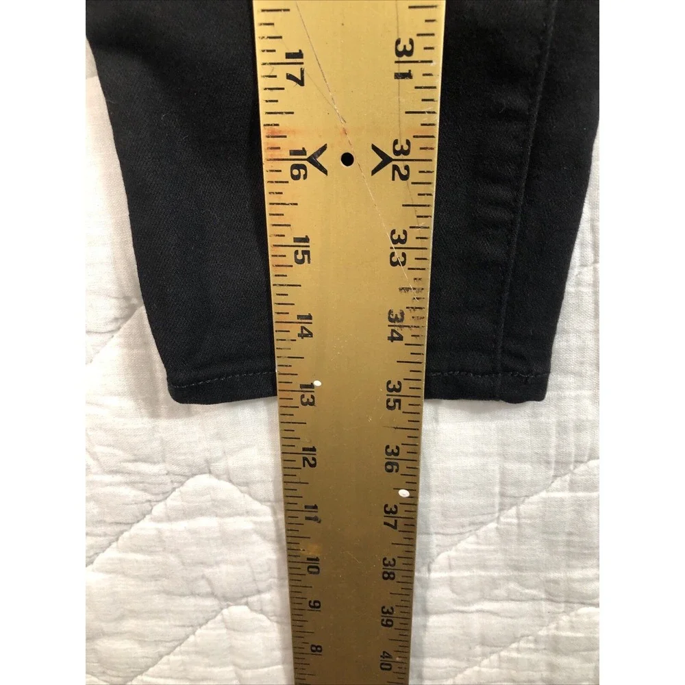 Paige Jeans Women's‎ Size 27 Black Denim Verdugo Ankle Distressed Mid Rise